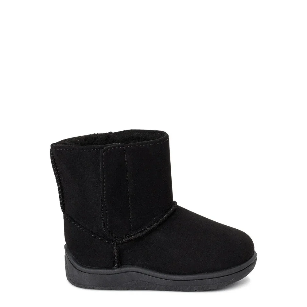 Wonder Nation Girls Infants Faux Shearling Boots Size 2 Black